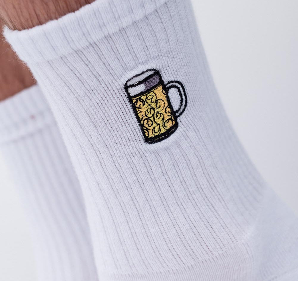 Maßkrug | Geborduurde Biologische Katoenen Sokken