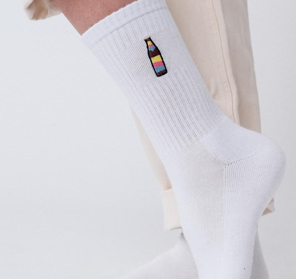 Cola Mix | Geborduurde Biologische Katoenen Sokken