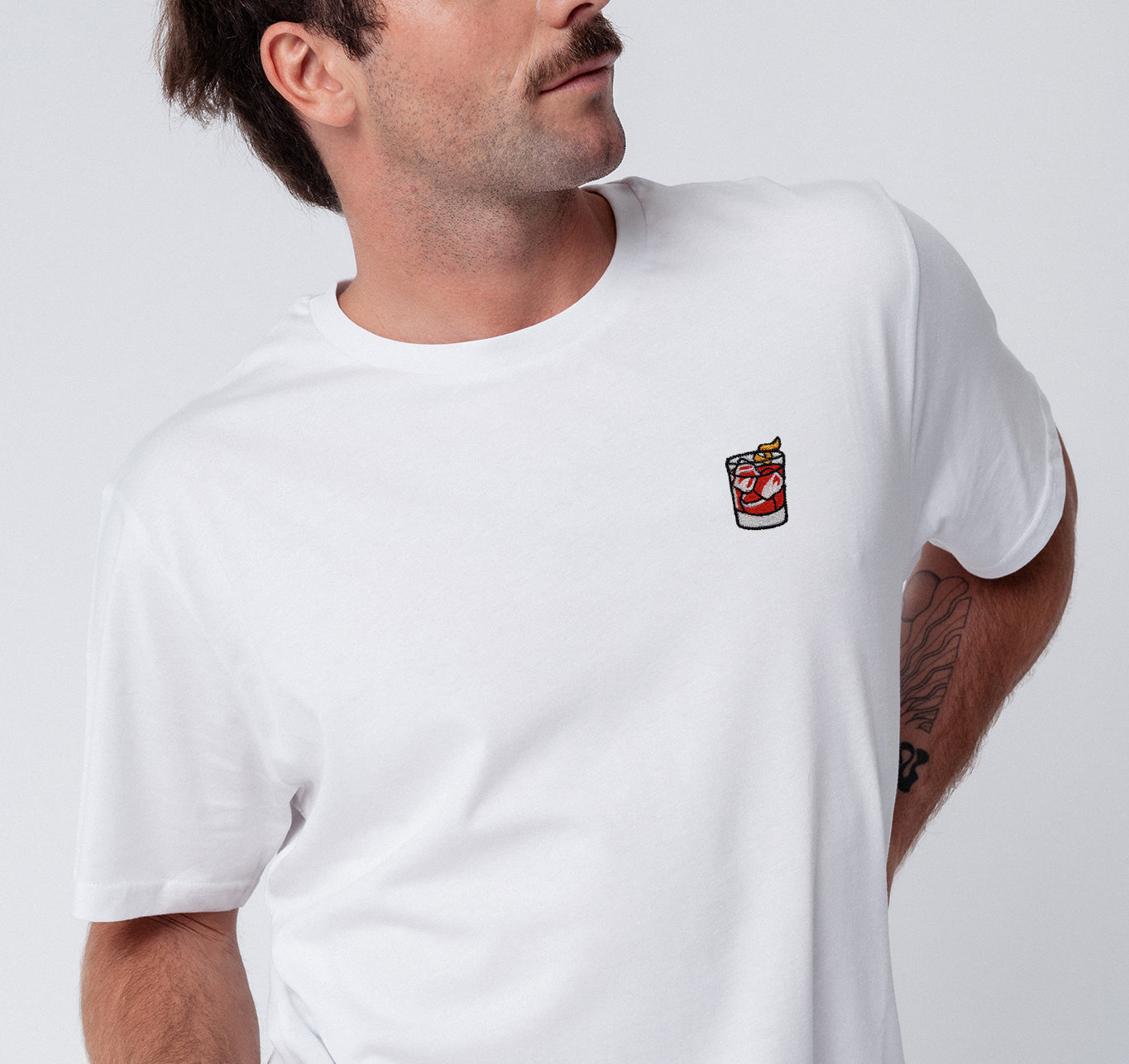 Negroni | Besticktes Bio Baumwoll Unisex T-Shirt