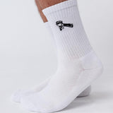 Zeefdrukker | Geborduurde sokken van biologisch katoen