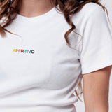 Aperitivo | Besticktes Bio Baumwoll Cropped T-Shirt