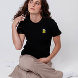 Maßkrug | Besticktes Bio Baumwoll Frauen T-Shirt