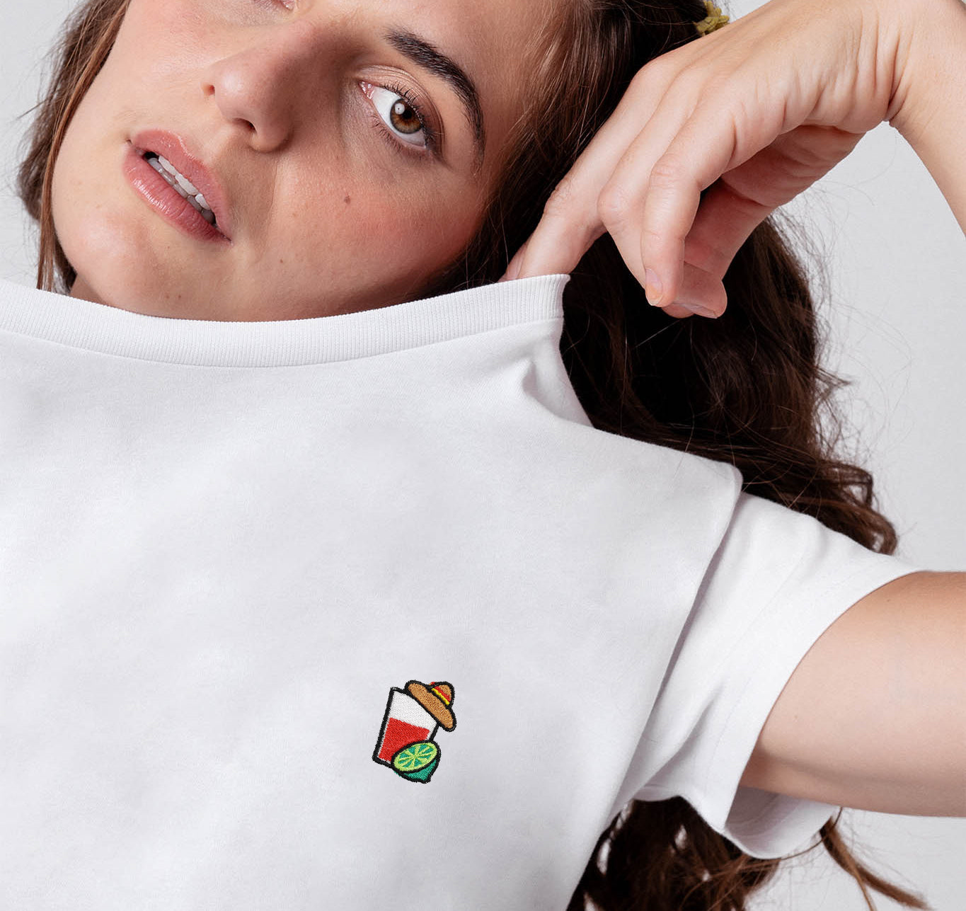 Geborduurd Mexicaans T-shirt van organisch katoen voor dames