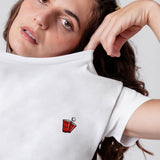 Beerpong | Besticktes Bio Baumwoll Frauen T-Shirt