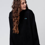 schnelle Brille| Bestickter Bio-Baumwoll Unisex Hoodie