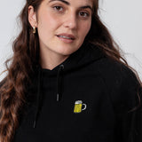 Maßkrug geborduurde unisex hoodie van biologisch katoen