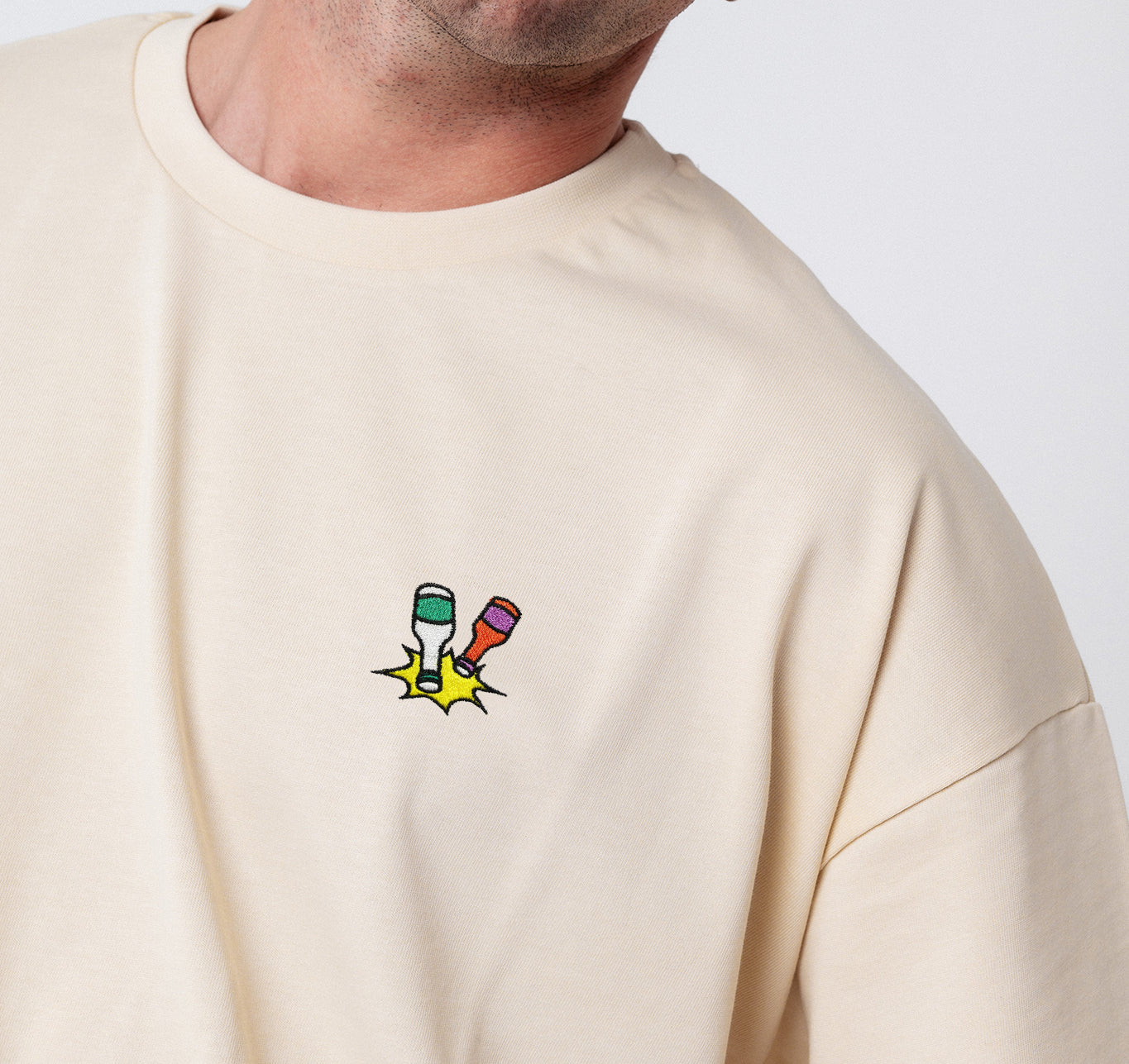 Kleiner Klopfer | Heavy Oversized Bio Baumwoll T-Shirt