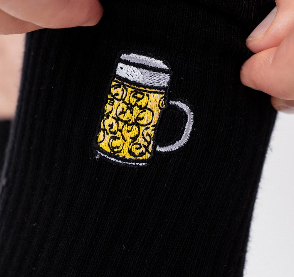 Maßkrug | Geborduurde Biologische Katoenen Sokken