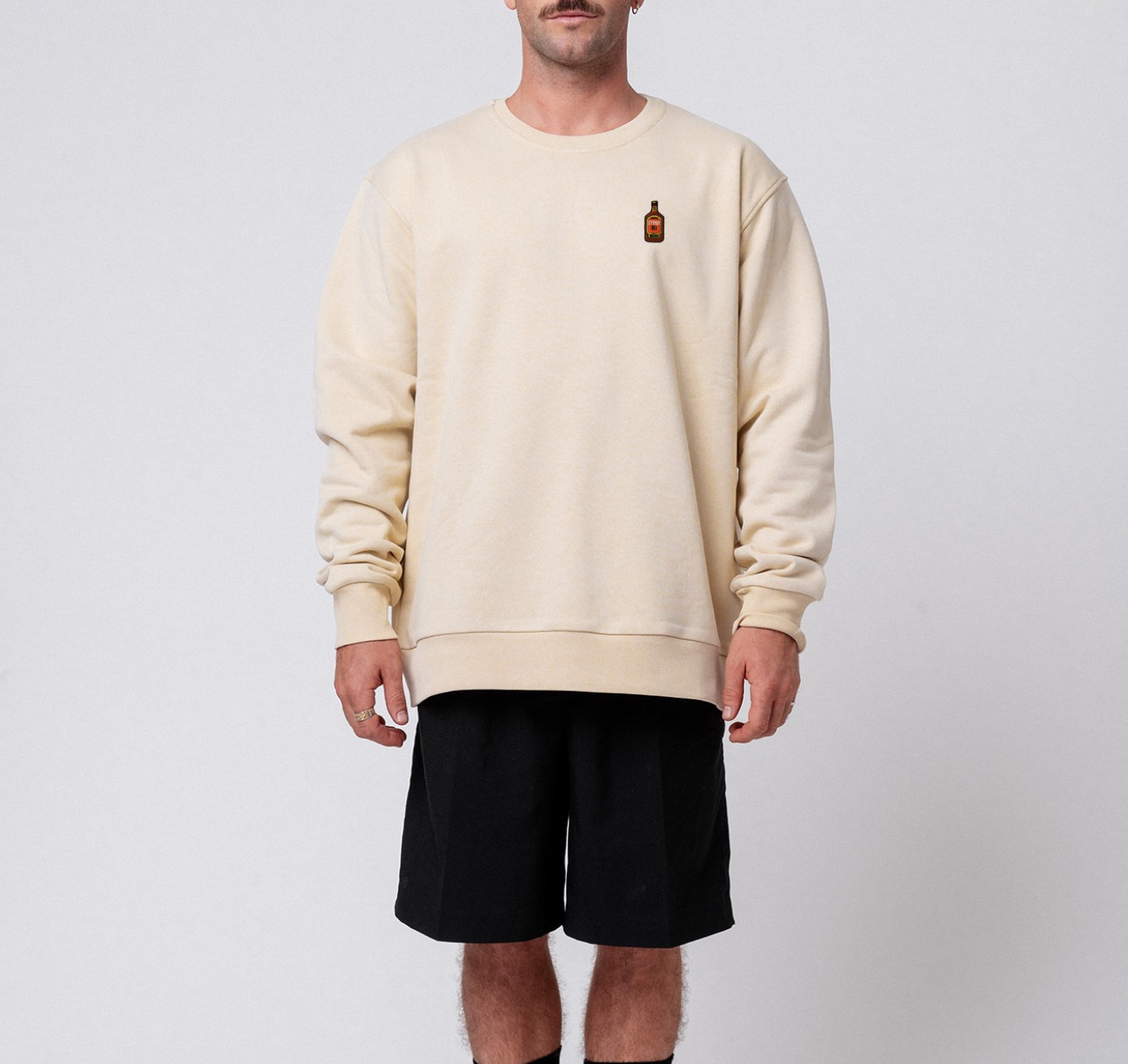 Stroh 80 | Bestickter Bio-Baumwoll Unisex Pullover