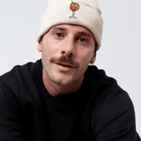 Geborduurde muts van biologisch katoen