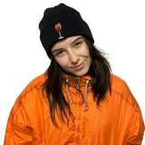 Geborduurde muts van biologisch katoen