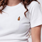 Stroh 80 | Besticktes Bio Baumwoll Cropped T-Shirt