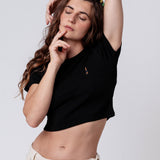 Mionetto Prosecco | Besticktes Bio Baumwoll Cropped T-Shirt