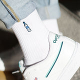 Gorbatsjov | Geborduurde sokken van biologisch katoen