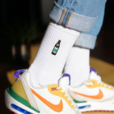 Geborduurde sokken van biologisch katoen