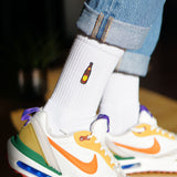 Hofei | Geborduurde sokken van biologisch katoen