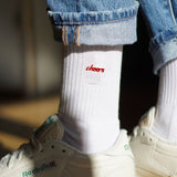 Geborduurde sokken van biologisch katoen