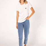 Pommes | Besticktes Bio Baumwoll Frauen T-Shirt