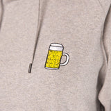 Maßkrug geborduurde unisex hoodie van biologisch katoen