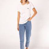 Latte Art | Besticktes Bio-Baumwoll Frauen T-Shirt