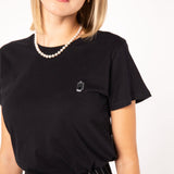 French Press | Besticktes Organic Bio Baumwoll Frauen T-Shirt