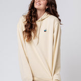 Pfirsich Eistee | Bestickter Bio-Baumwoll Unisex Hoodie