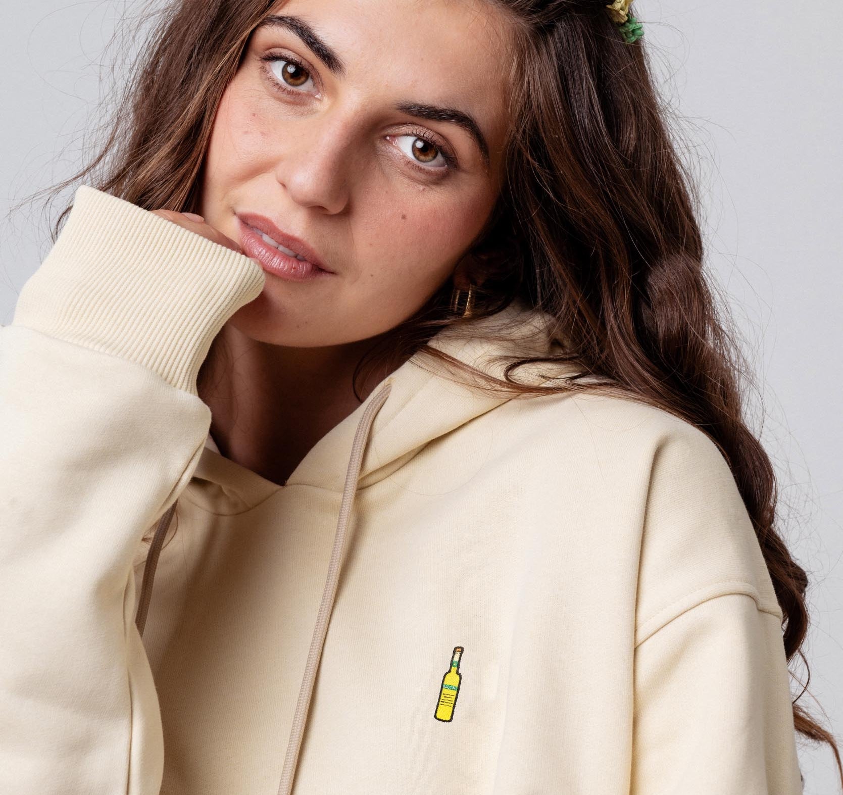 Pallini Limoncello |  Bestickter Bio Baumwoll Unisex Hoodie