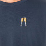 Sekt | Besticktes Bio Baumwoll Unisex T-Shirt