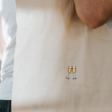 Mousserende wijn | Geborduurde biologisch katoenen tas