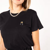 Sekt | Besticktes Bio Baumwoll Frauen T-Shirt