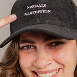 Normale Kartoffel | Bestickte Bio Baumwoll Cord Cap