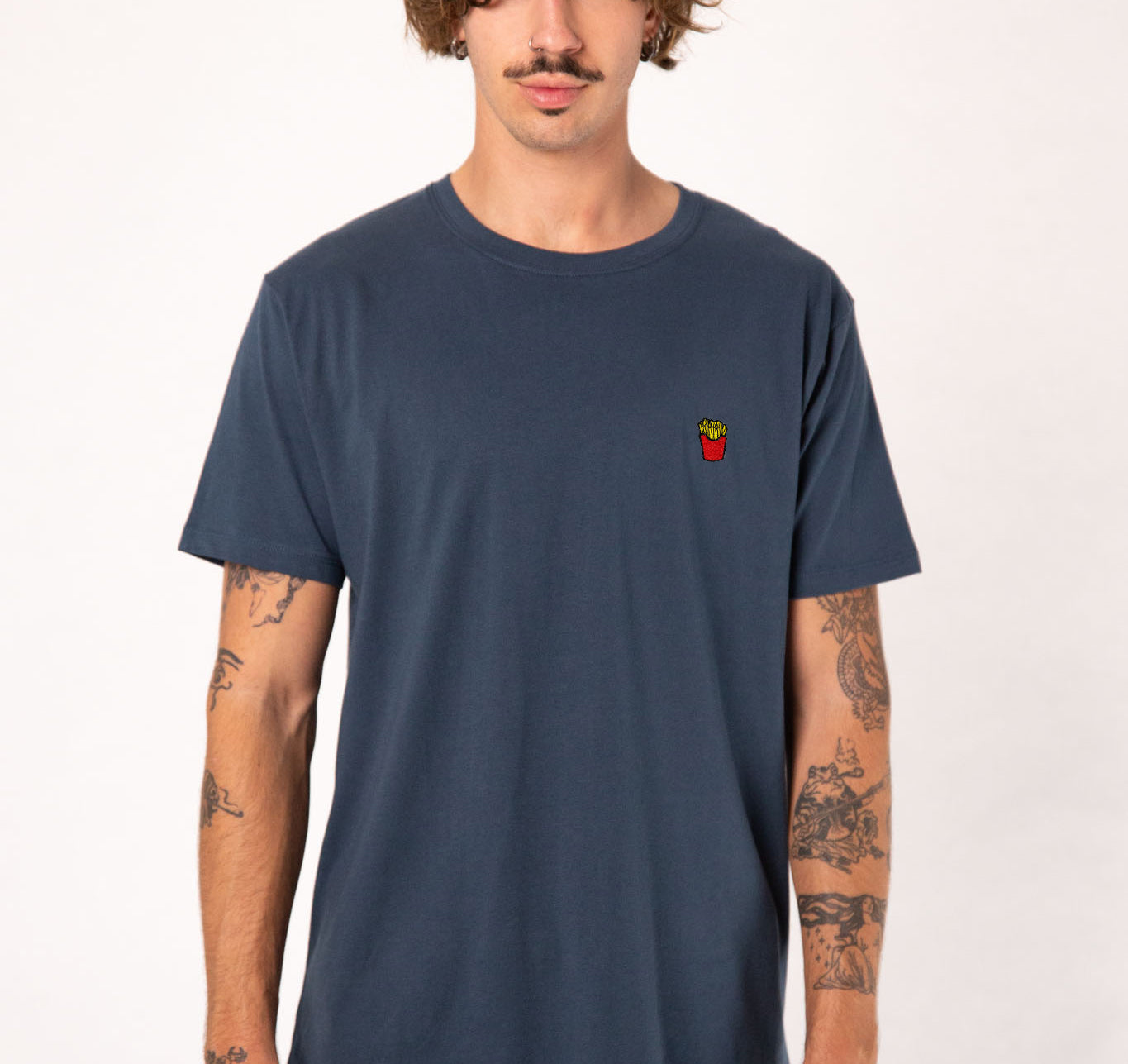 Pommes | Besticktes Bio Baumwoll Unisex T-Shirt