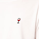 Glaserl Rotwein | Besticktes Bio Baumwoll Unisex T-Shirt