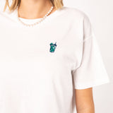 Mojito | Besticktes Bio Baumwoll Cropped T-Shirt