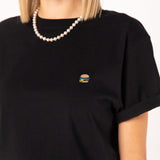 Burger | Besticktes Bio Baumwoll Frauen T-Shirt