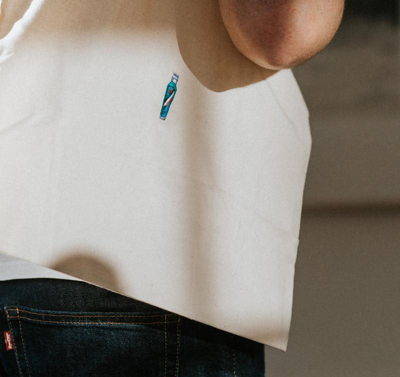 Kuemmerling Pepermunt | Geborduurde biologisch katoenen tas