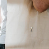 Witte Wijn | Geborduurde Biologische Katoenen Tas