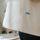 Snelle bril | Geborduurde biologisch katoenen tas