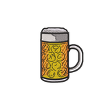 Maßkrug geborduurde unisex hoodie van biologisch katoen