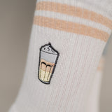 Latte Macchiato | Bestickte Bio Baumwoll Socken