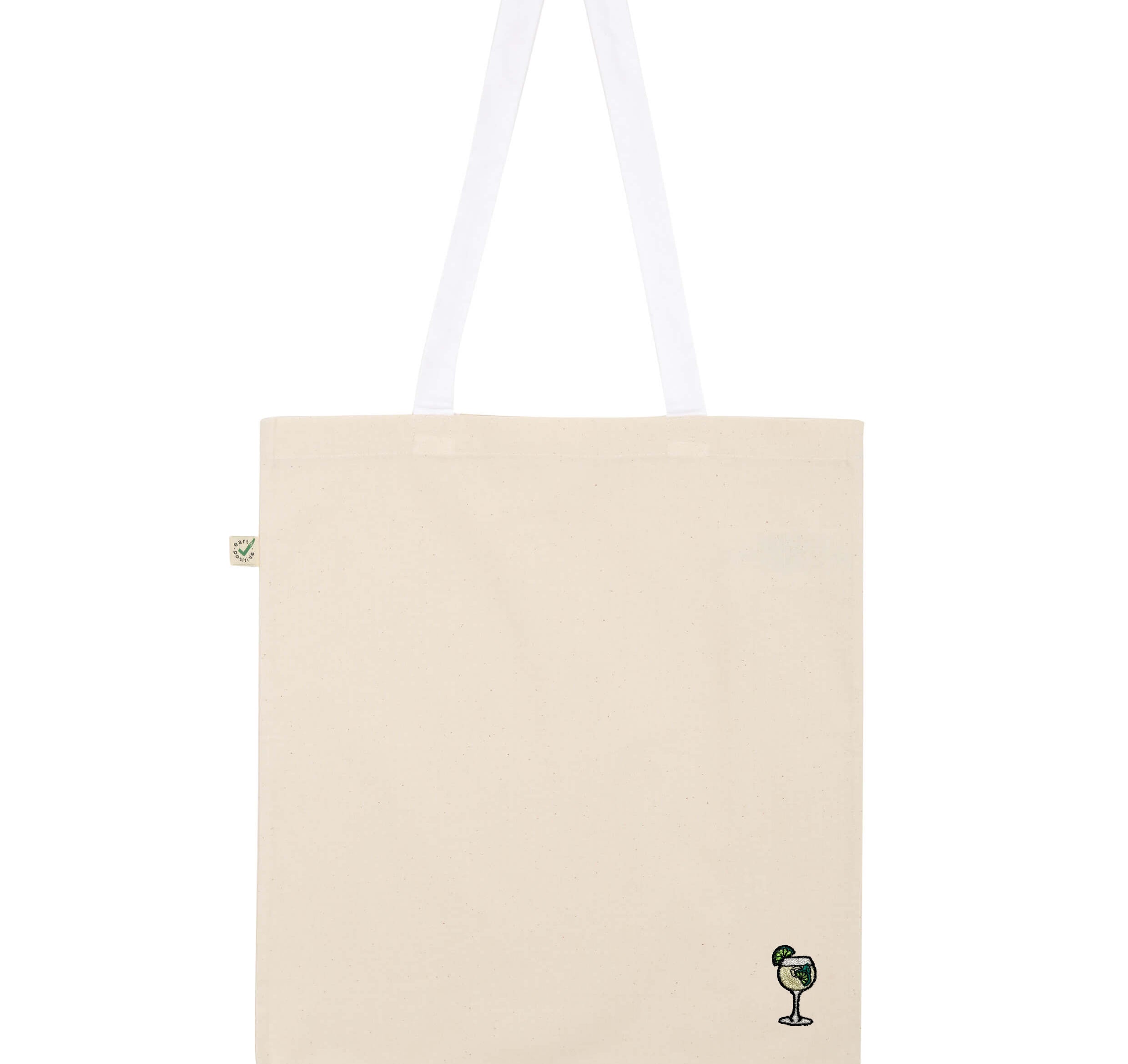 Hugo | Geborduurde biologisch katoenen tas