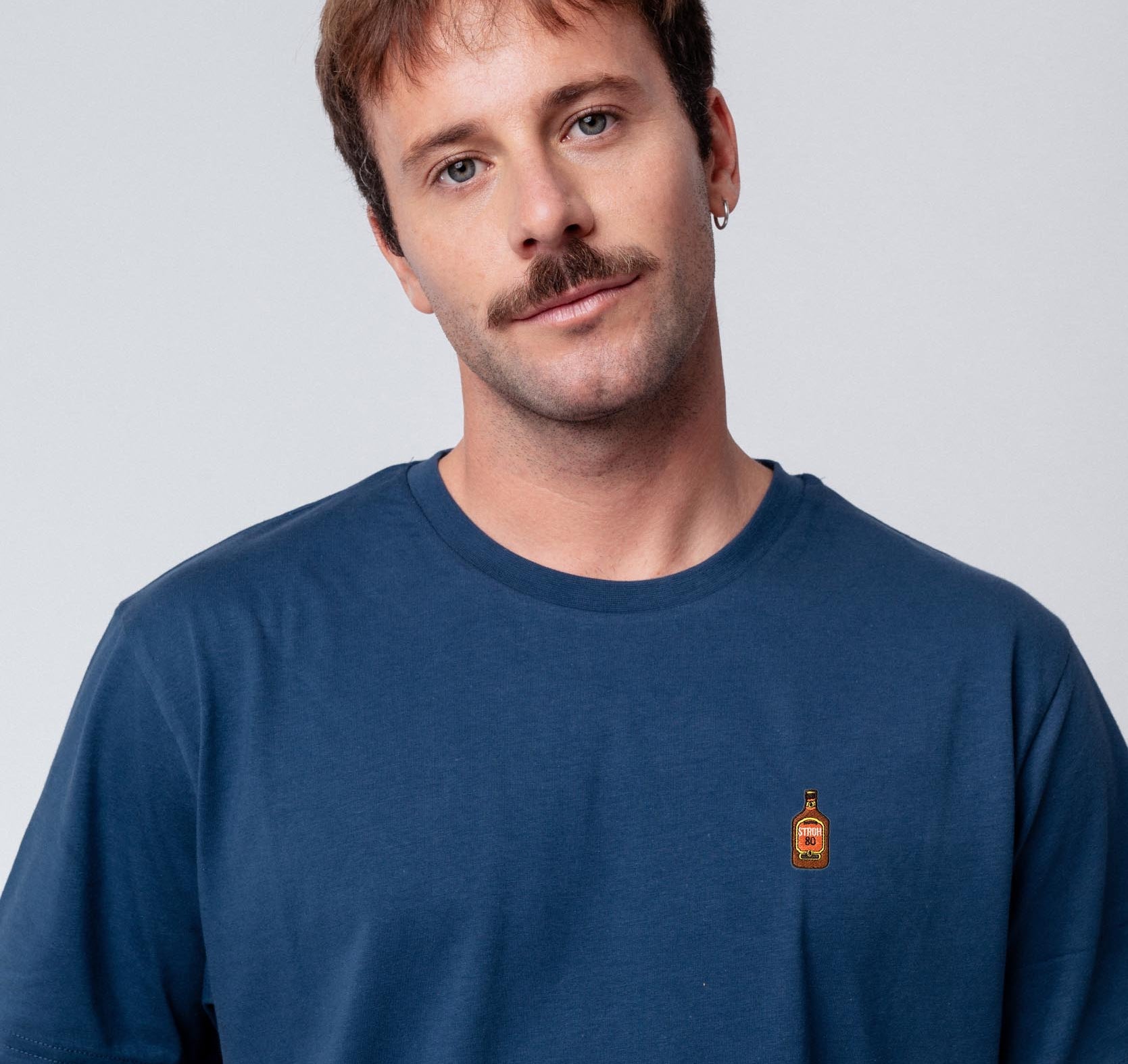 Stroh 80 | Besticktes Bio Baumwoll Unisex T-Shirt