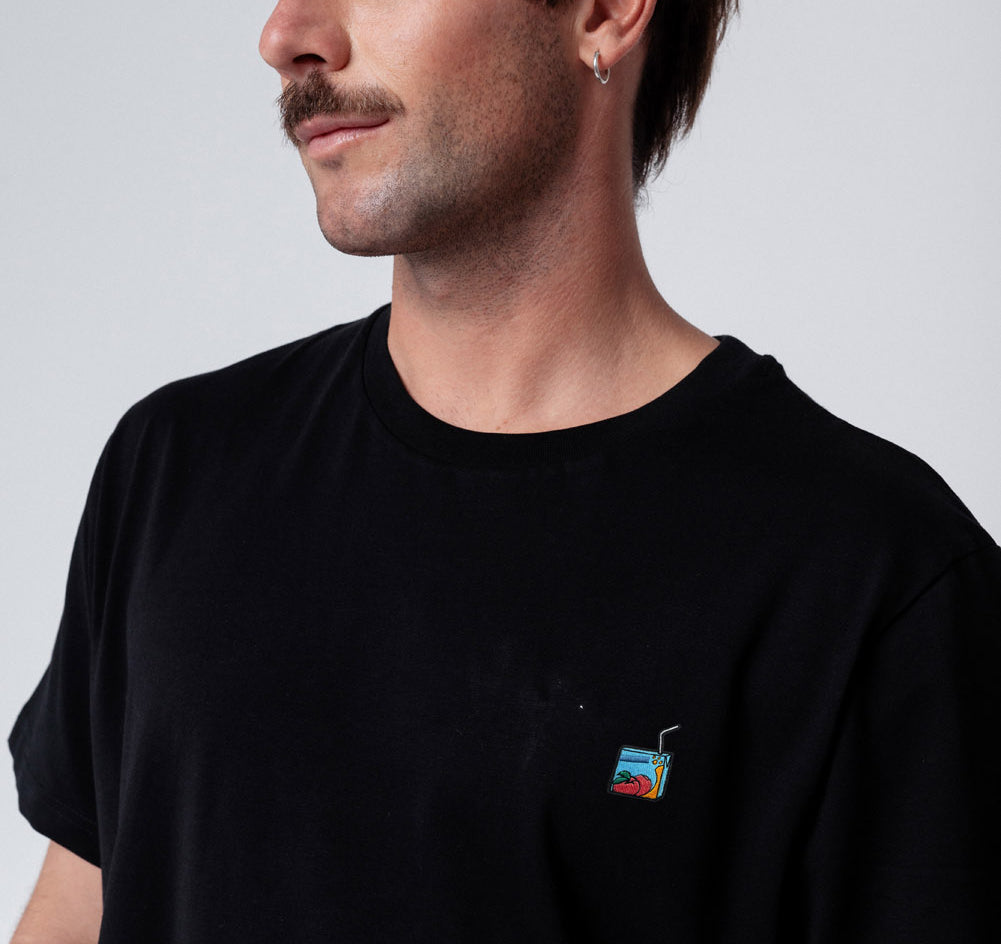 Pfirsich Eistee | Besticktes Bio Baumwoll Unisex T-Shirt