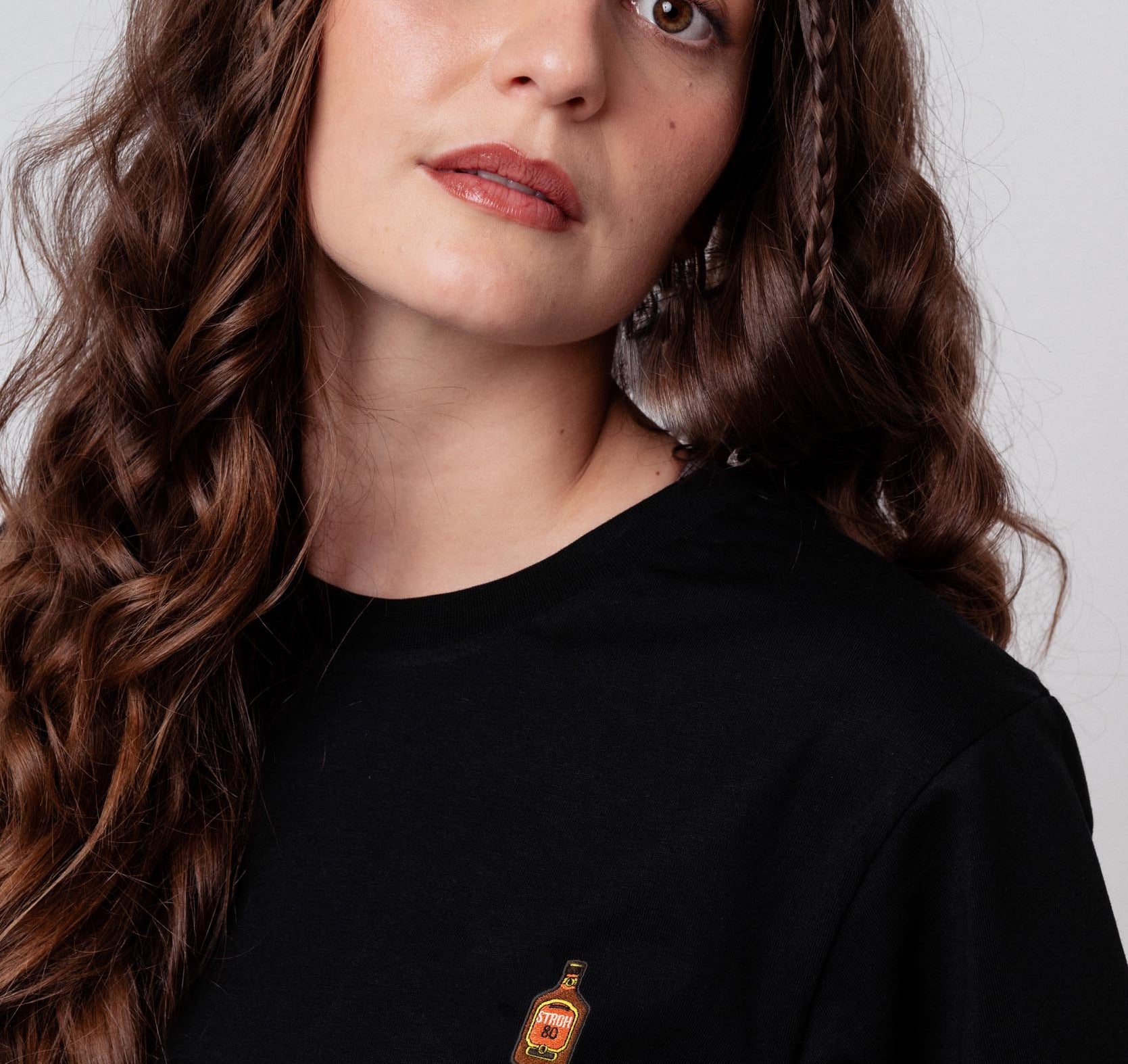 Stroh 80 | Besticktes Bio Baumwoll Unisex T-Shirt