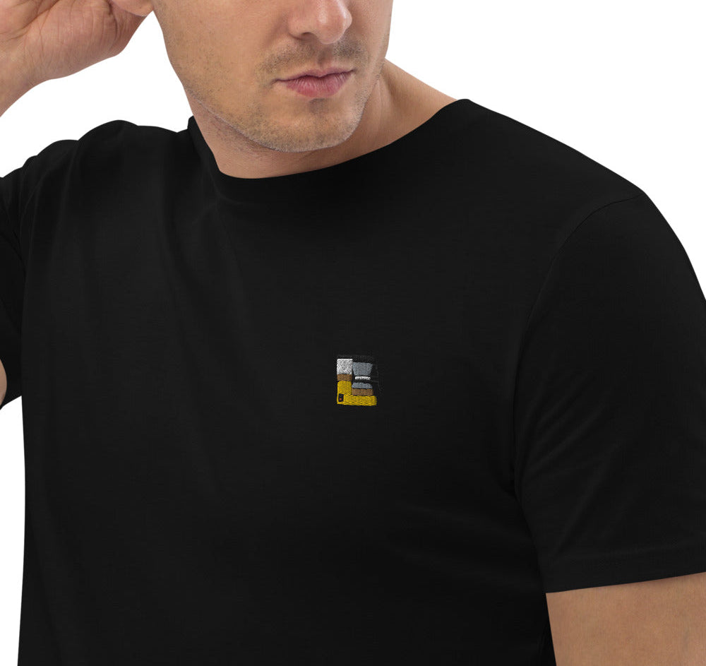 Geborduurd biologisch katoenen T-shirt
