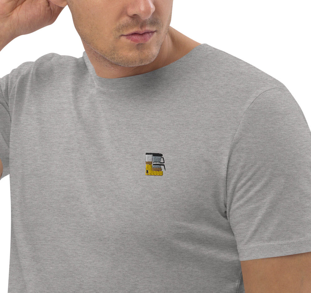 Geborduurd biologisch katoenen T-shirt