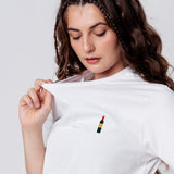 Weinflasche | Besticktes Bio Baumwoll Unisex T-Shirt