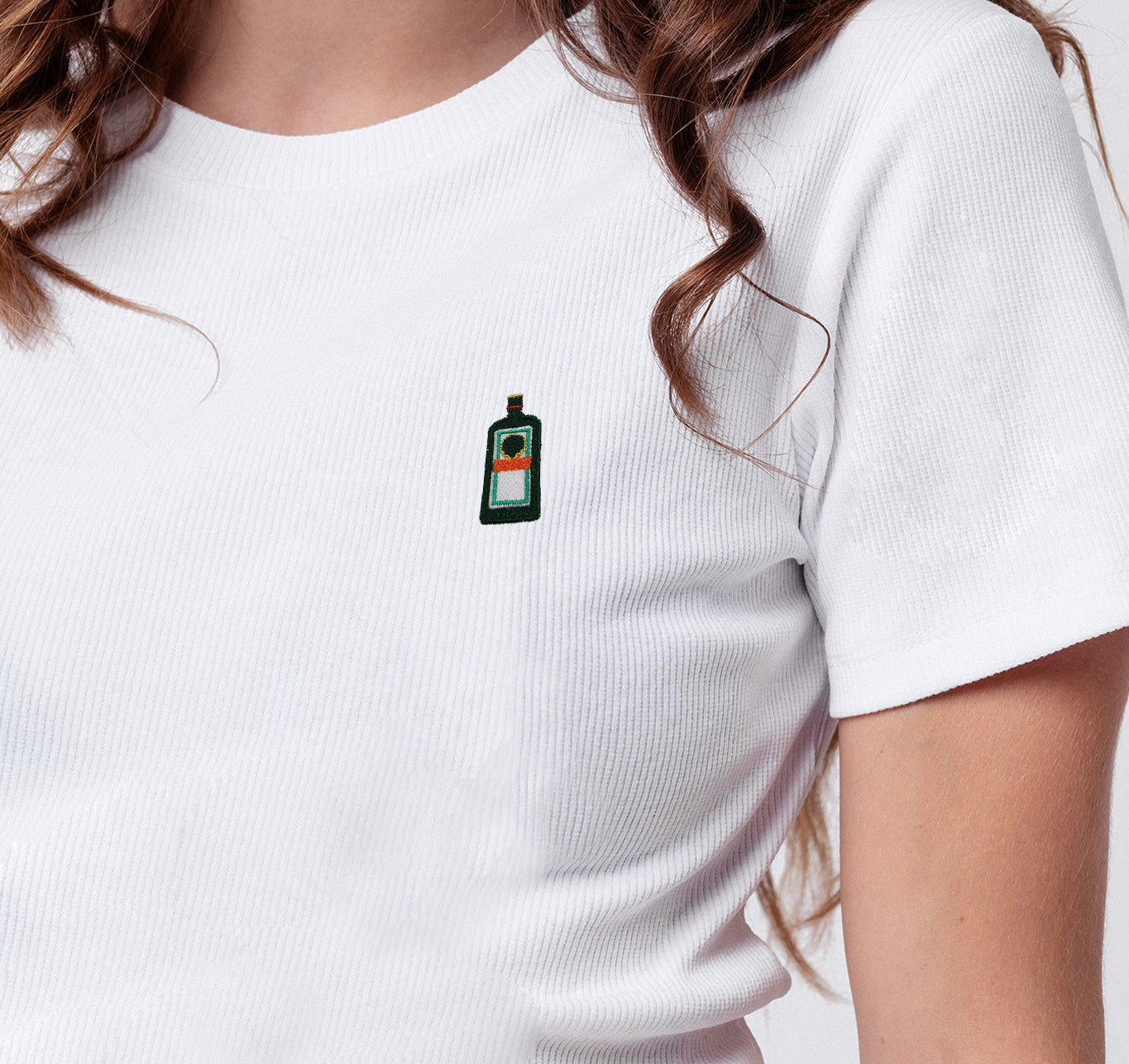 Jägermeister | Besticktes Bio Baumwoll Cropped T-Shirt