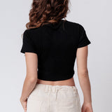 Wildberry Spritz | Besticktes Bio Baumwoll Cropped T-Shirt