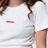 Negroni Signature | Besticktes Bio Baumwoll Cropped T-Shirt